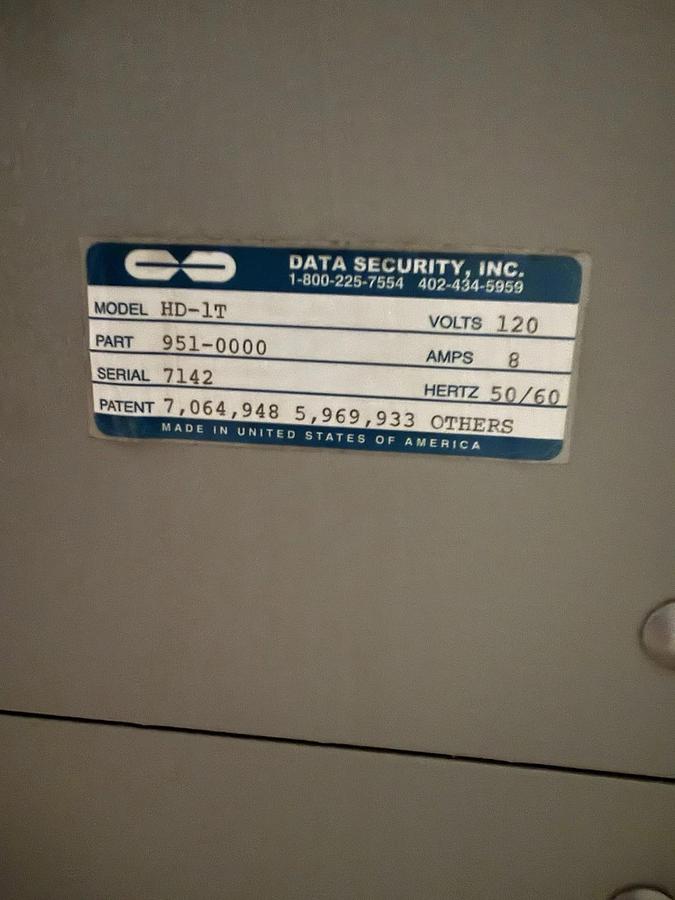 Used Data Security Hard Drive Degausser HD-1T HD1T 951-0000 9510000 120v