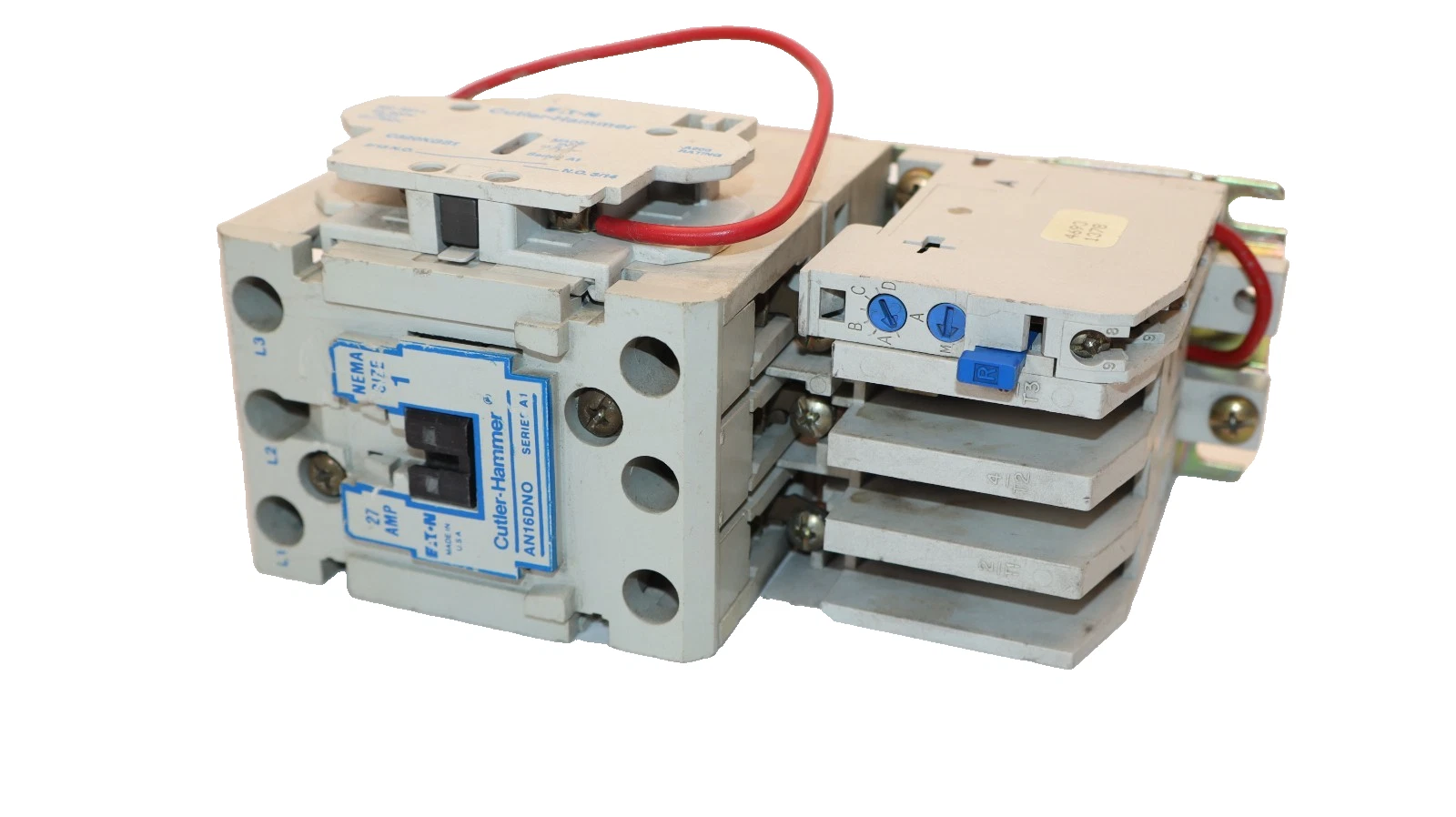 Cutler-Hammer Eaton Starter AN16DN0 Size Sz 1 600V 27A 27 Amp 120v coil 3P
