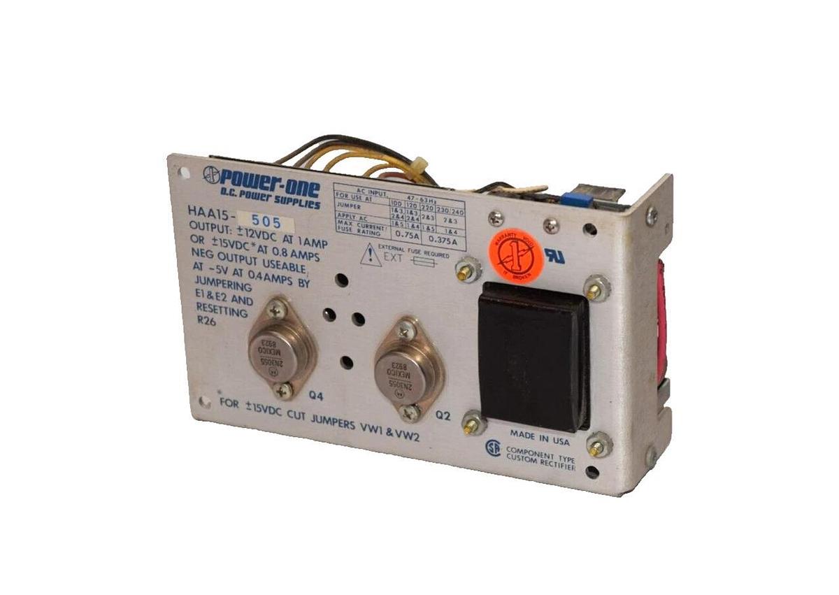 Used POWER-ONE HAA15-505 +/-12Vdc 1 Amp Power Supply