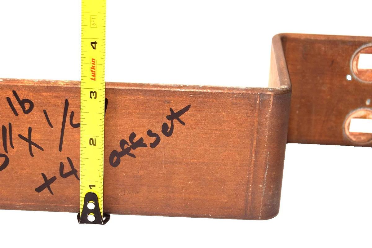 Used 41" x 3" x 1/4" (+4" offset Step) Copper Flat BusBar bus bar buss bar Stock