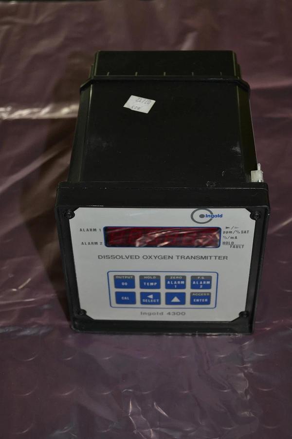 Used INGOLD 4300 4300/2300 2300 DISSOLVED OXYGEN TRANSMITTER 115VAC 0.10A 0.10 AMPS