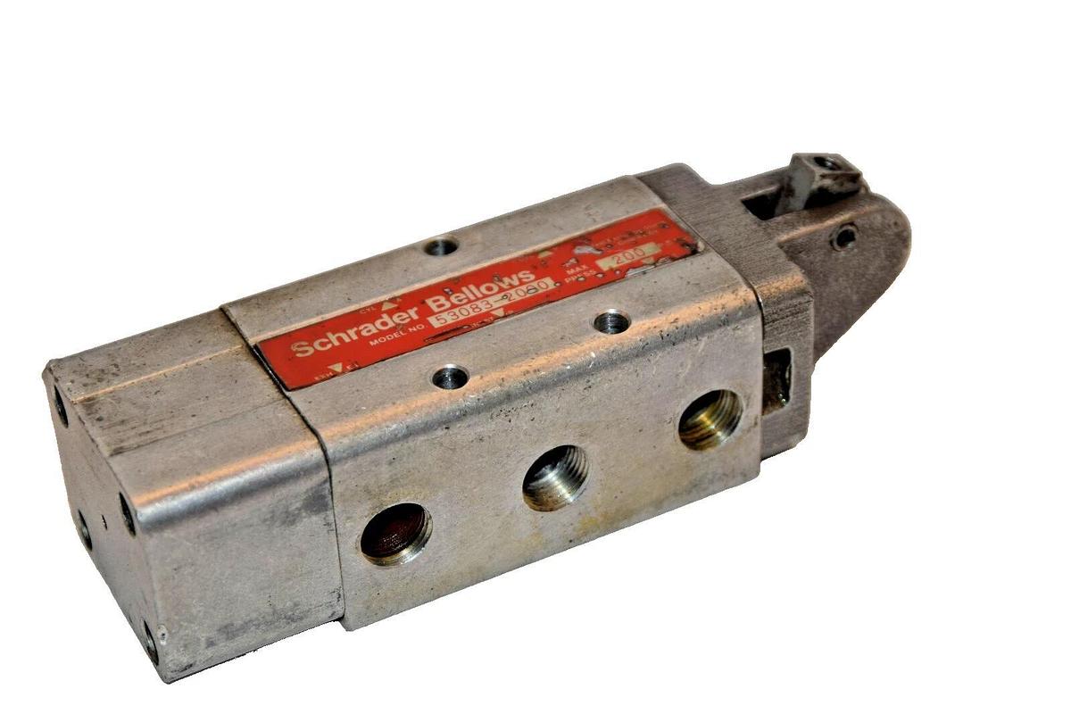 Used SCHRADER BELLOWS Lever Operated Air control Valve  53083-2000 53083 2000