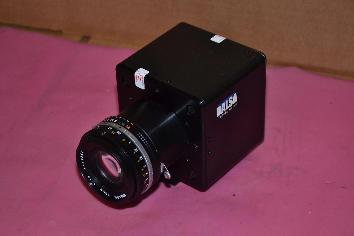 Used DALSA Digital CCD line scan camera CL-P1-4096W-518W with NIKON 50mm 4449362