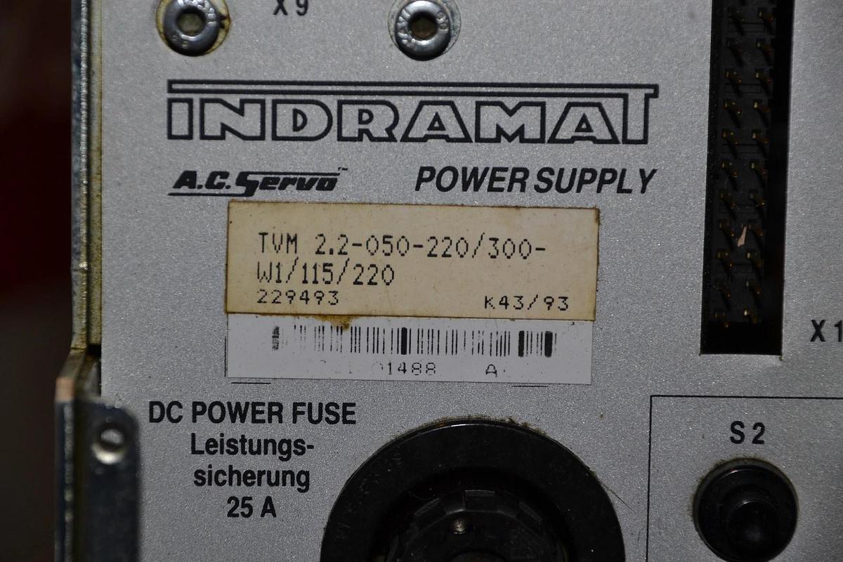 Used INDRAMAT AC SERVO POWER SUPPLY TVM 2.2-050-220/300-W1/115/220 2.2 050 220 300 W1