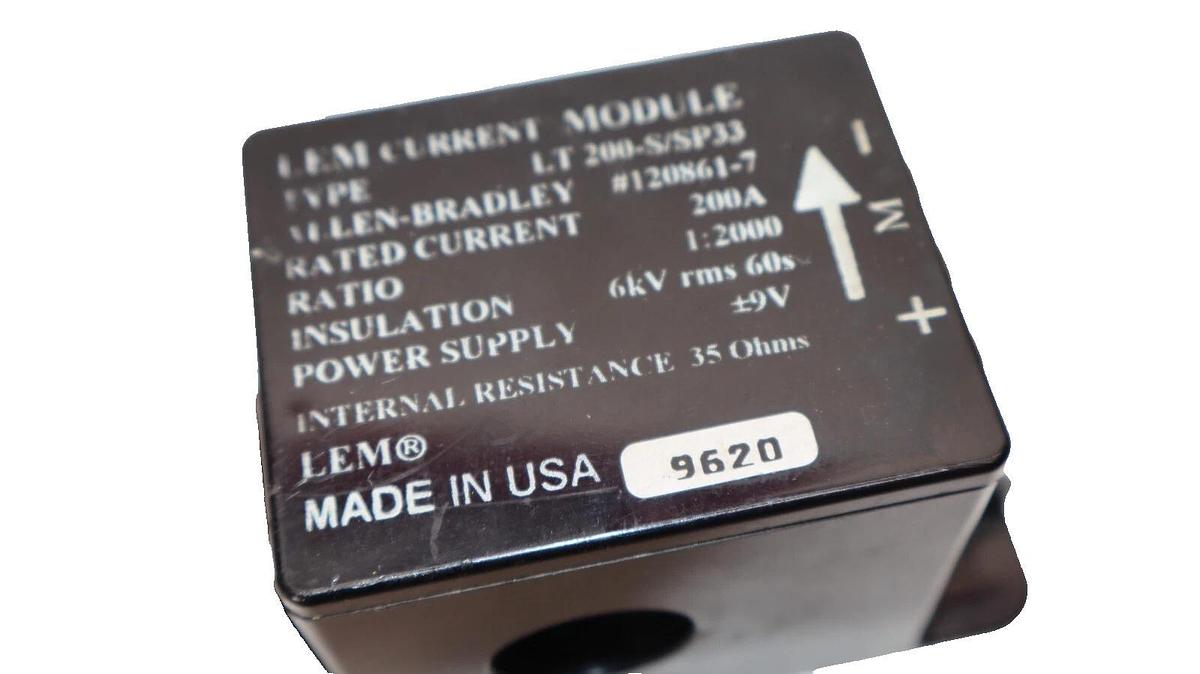 Used ALLEN BRADLEY 120861-7 , 1208617 , LT200-S/SP33 200A 1:2000 LEM Current Module
