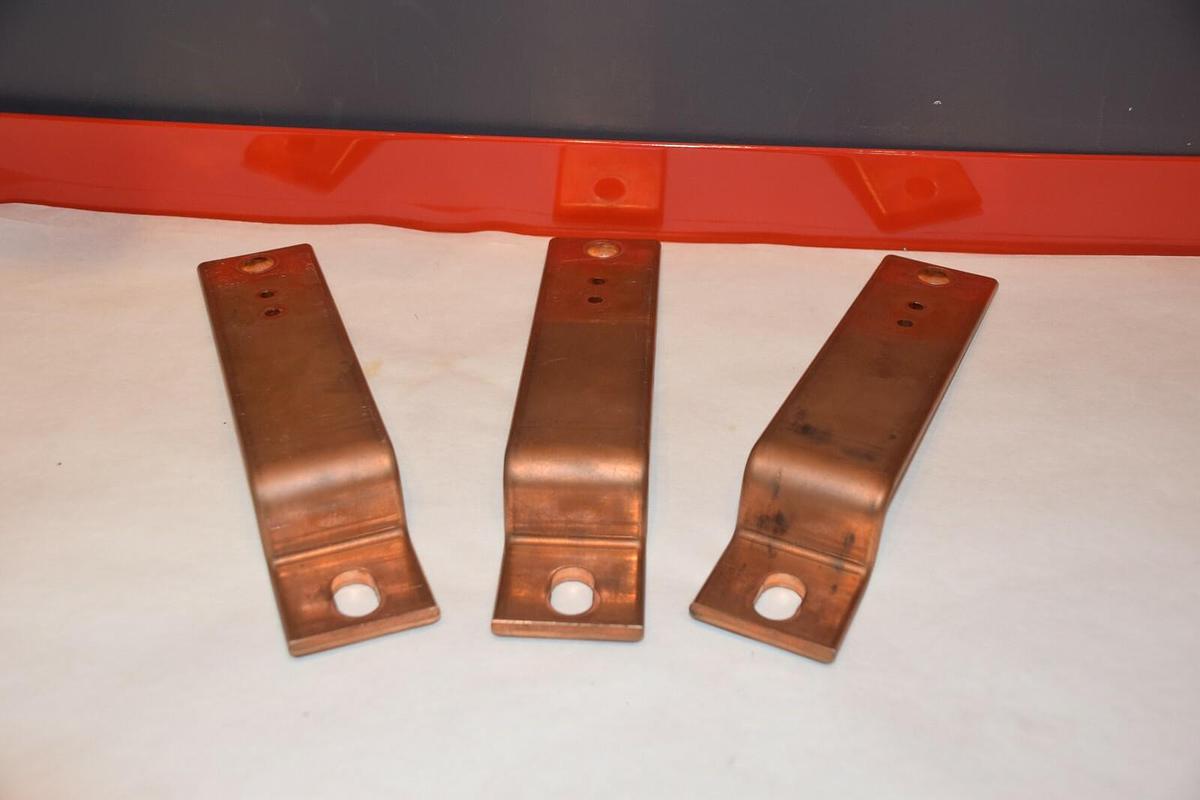 Used (LOT OF 3) NO NAME SOLID COPPER BUSS BAR 9" x 2" x 1/4"