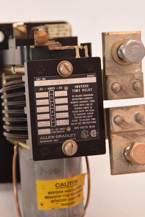 Used ALLEN BRADLEY BULLETIN 810 X-A23A 185A Continuous 600V Inverse Time Relay