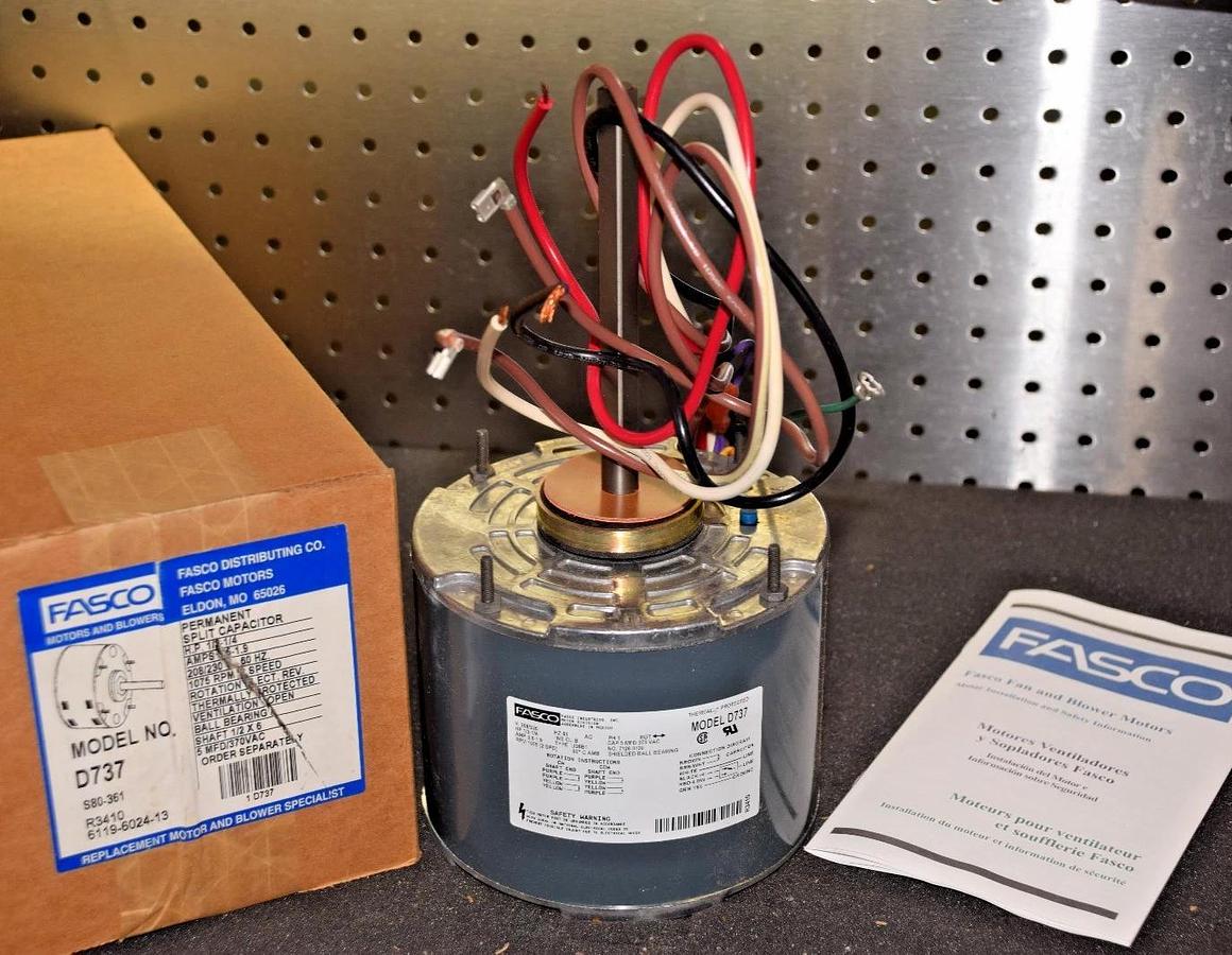 Fasco Condenser Motor D737 1/3-1/4hp 3.5-1.9a 208/230v 60hz 1075rpm NEW
