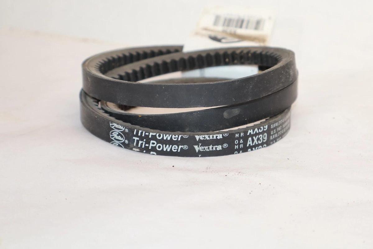 (NEW- Lot of 2) GATES AX39 , 9012-2039 Tri-Power Vextra Cogged V-Belt USA