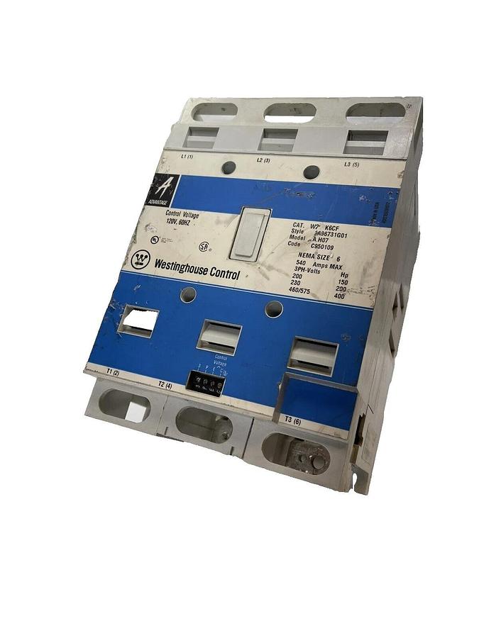 WESTINGHOUSE Advantage W201K6CF 1A96731G01 Size Sz 6 540A 120V Coil Contactor