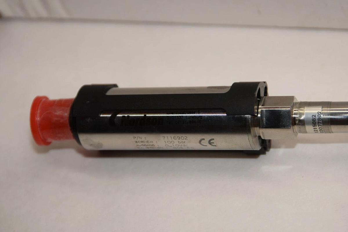 (NEW) NORDSON 7116902 D18250122 1215082 100 Bar 0-10Vdc Pressure Sensor