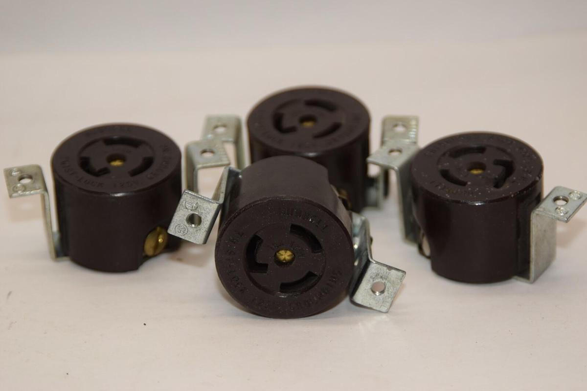 (NEW - LOT OF 4) HUBBELL 15A 125V Twist-Lock Receptacle