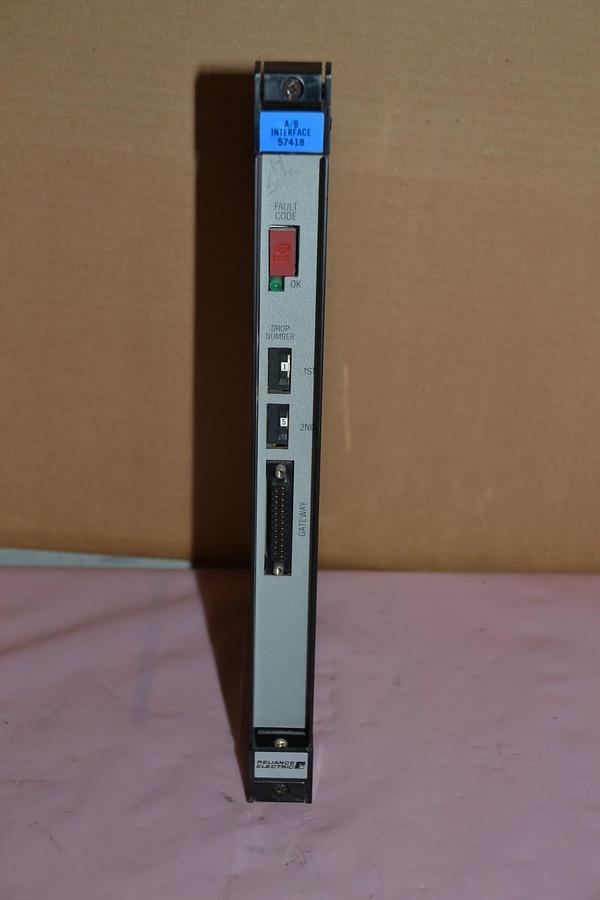 Used RELIANCE ELECTRIC 0-57418-E 57418 A/B INTERFACE MODULE