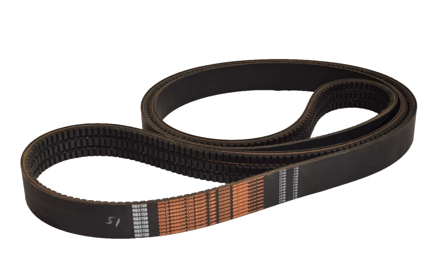CARLISLE TIMKEN GOLD RIBBON RBX158 RBX158/3 3/RBX1583 3-Rib Cog-Band Belt (NEW)