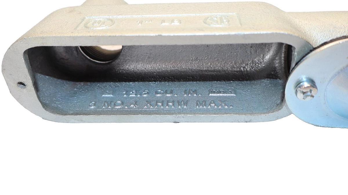 (NEW - Lot of 2) XHHW 1" LB Elbow Conduit Body