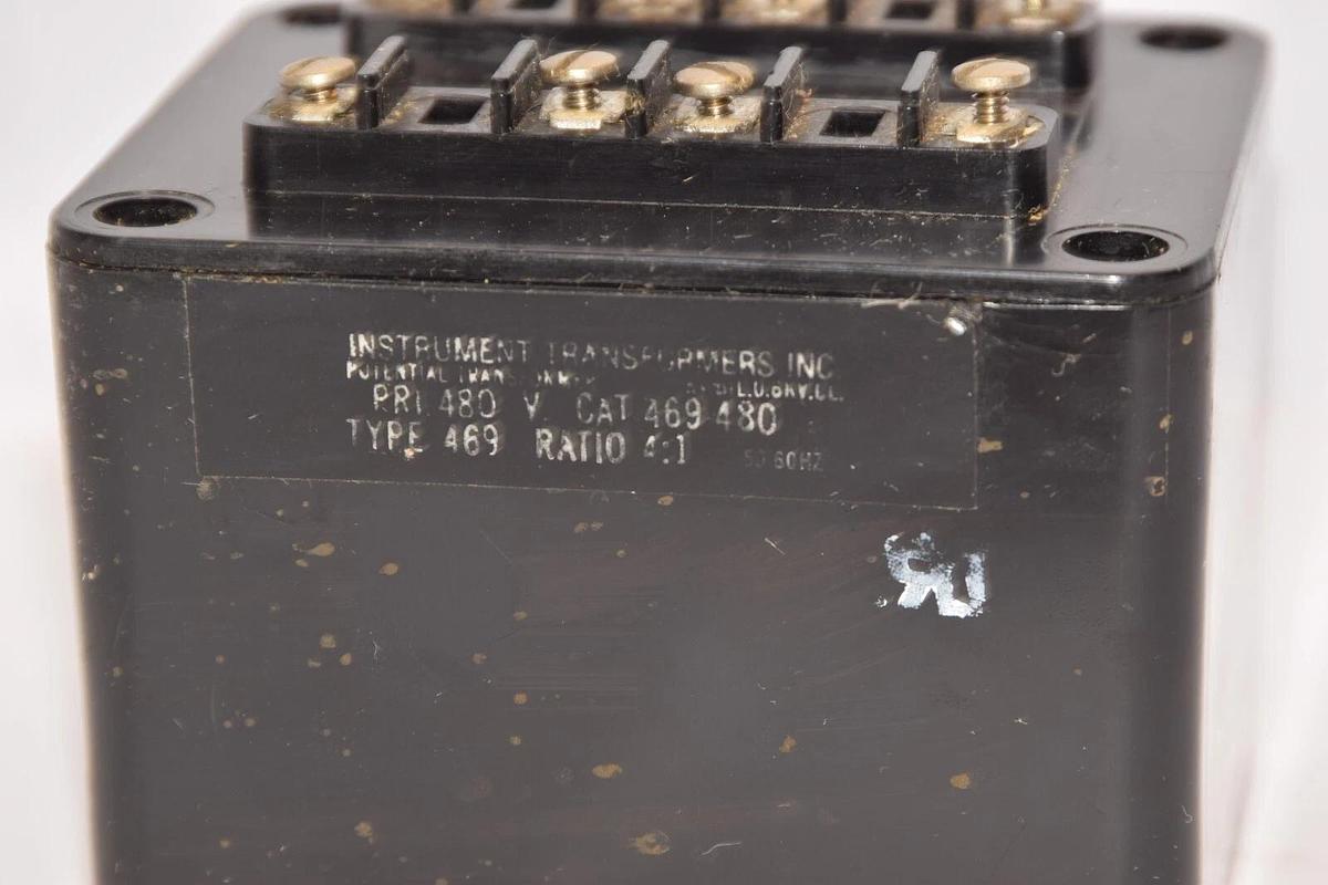 Used INSTRUMENT TRANSFORMER 469480 469-480 Ratio 4:1 Pri: 480V Potential Transformer