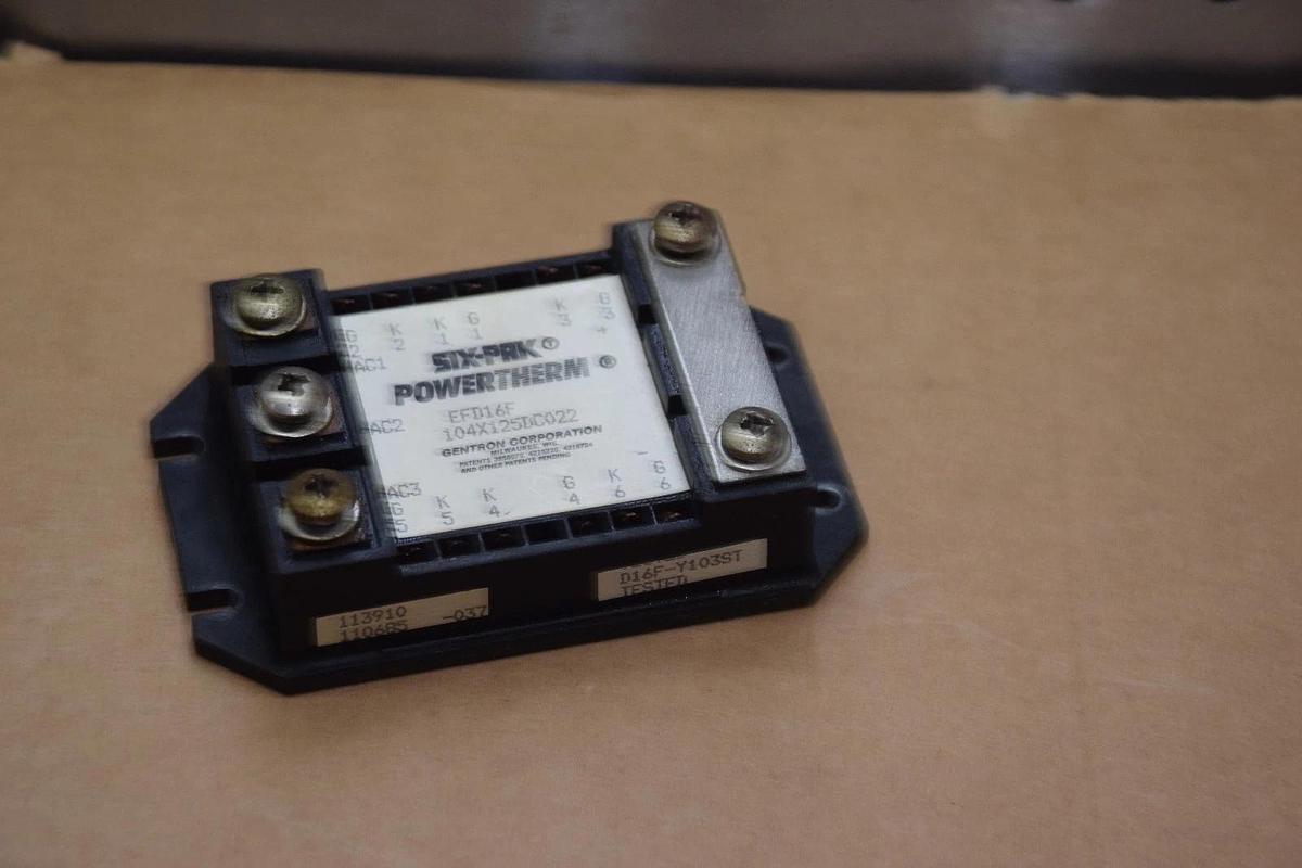 Used GENTRON CORPORATION EFD16F 104X125DC022 SIX-PAK POWER THERM BLOCK