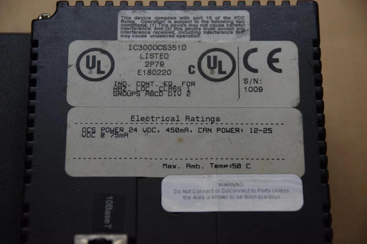 Used HORNER ELECTRIC OPERATOR INTERFACE CONTROL PANEL DISPLAY IC3000CS351D