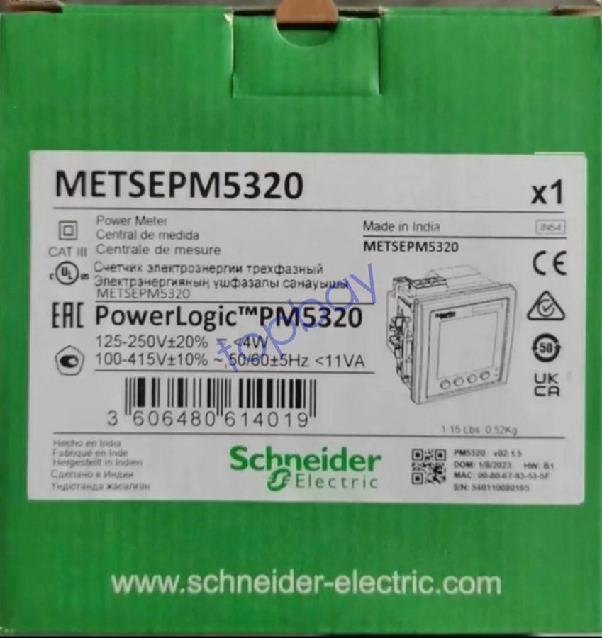 Used SQUARE D 3020 PM-650 PM650 240 VAC 96mA POWERLOGIC POWER METER