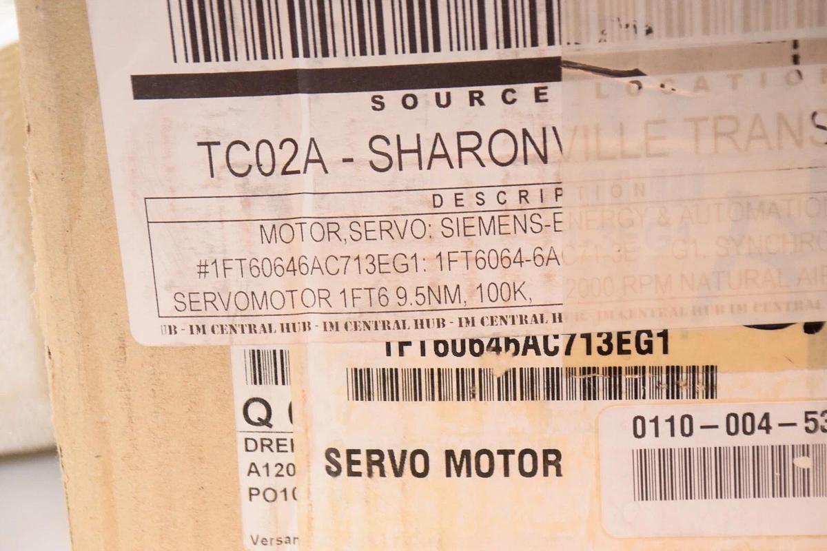 SIEMENS 1FT60646AC713EG1 1FT6064-6AC71-3EG1 2000rpm 9.5nm AC Servo Motor NEW