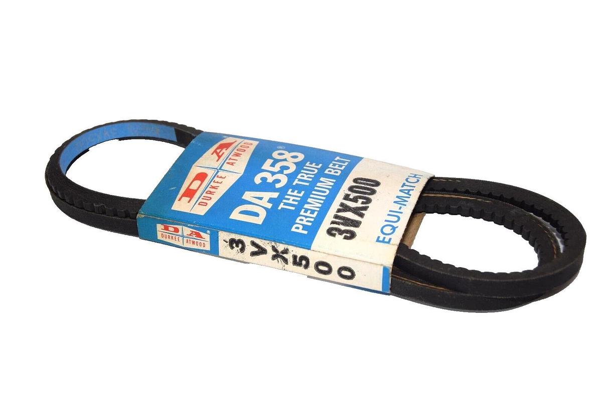 (NEW) DURKEE ATWOOD DA 358 , 3VX500 Equi-Match Cogged V-Belt USA