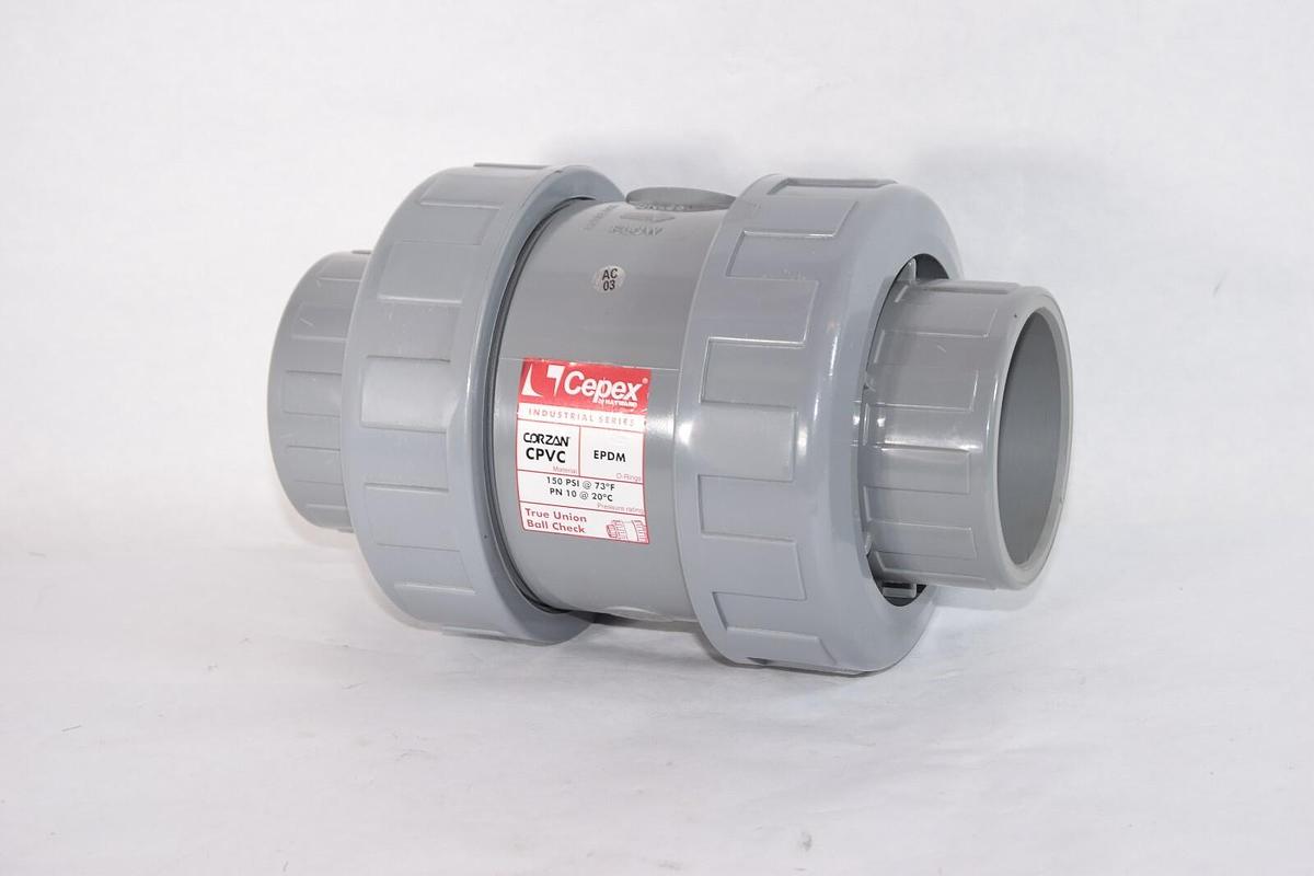 CEPEX HAYWARD CPVC EPDM 2-1/2" Smooth Socket, glue in, Ball Check Valve (NEW)