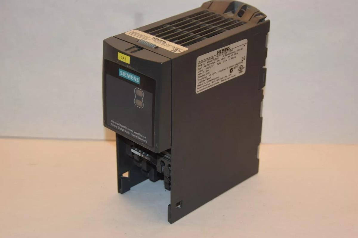 Used SIEMENS 6SE6420-2AB11-2AA1 200-240V 0.12Kw Micromaster 420 AC Drive