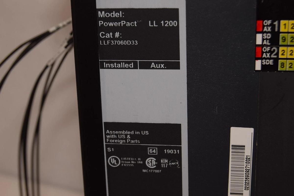 Square D PowerPact LL1200 Breaker LLF37060D33 600A 600 Amp 3p (New, take out)