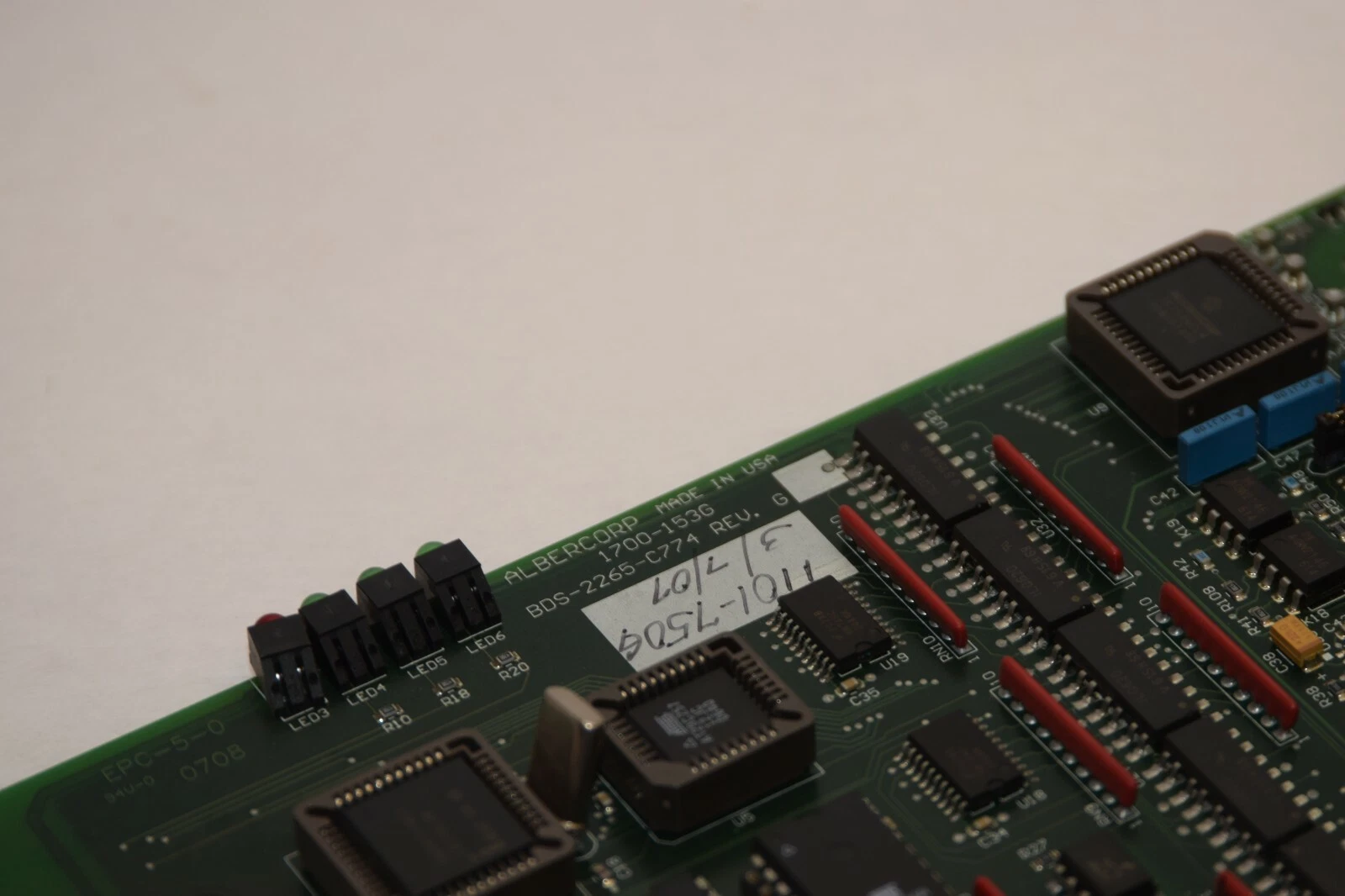 Used ALBERCORP 1700-153G BDS-2265-C774 Rev G 1101-750G PCB Board