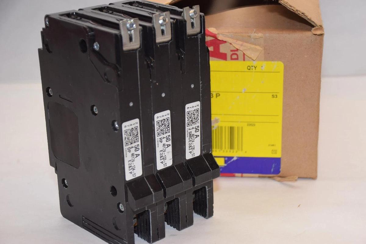 SQUARE D Circuit Breaker EJB34050 50A 50 Amp 3P 3 Pole HACR 240v 480y/277v (NEW)
