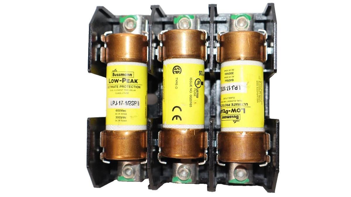 Used MARATHON R6J30A3B2 , 136811P1 600V 30A Fuse Holder With LPJ-17-1/2SP Fuse