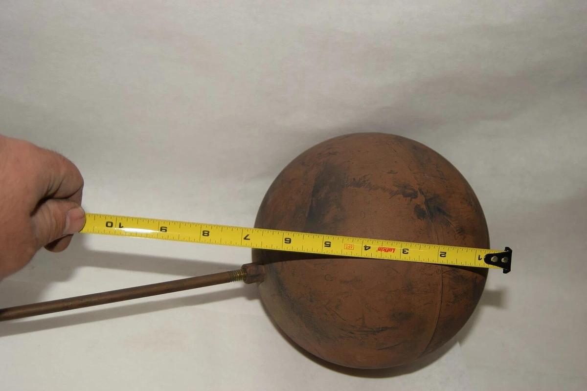 (NEW) 7" Copper Tank Float Ball With 17" Brass Shaft