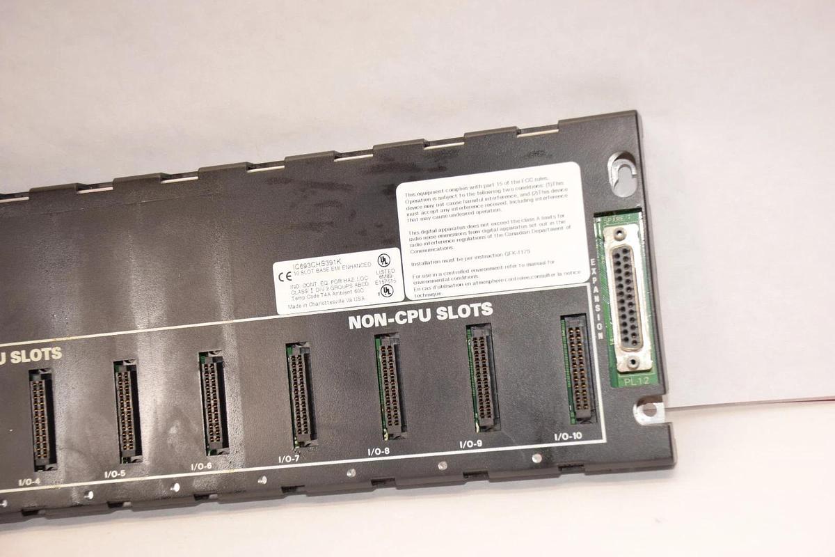 Used GE FANUC IC693CHS391K 10 Slot Expansion Base Rack