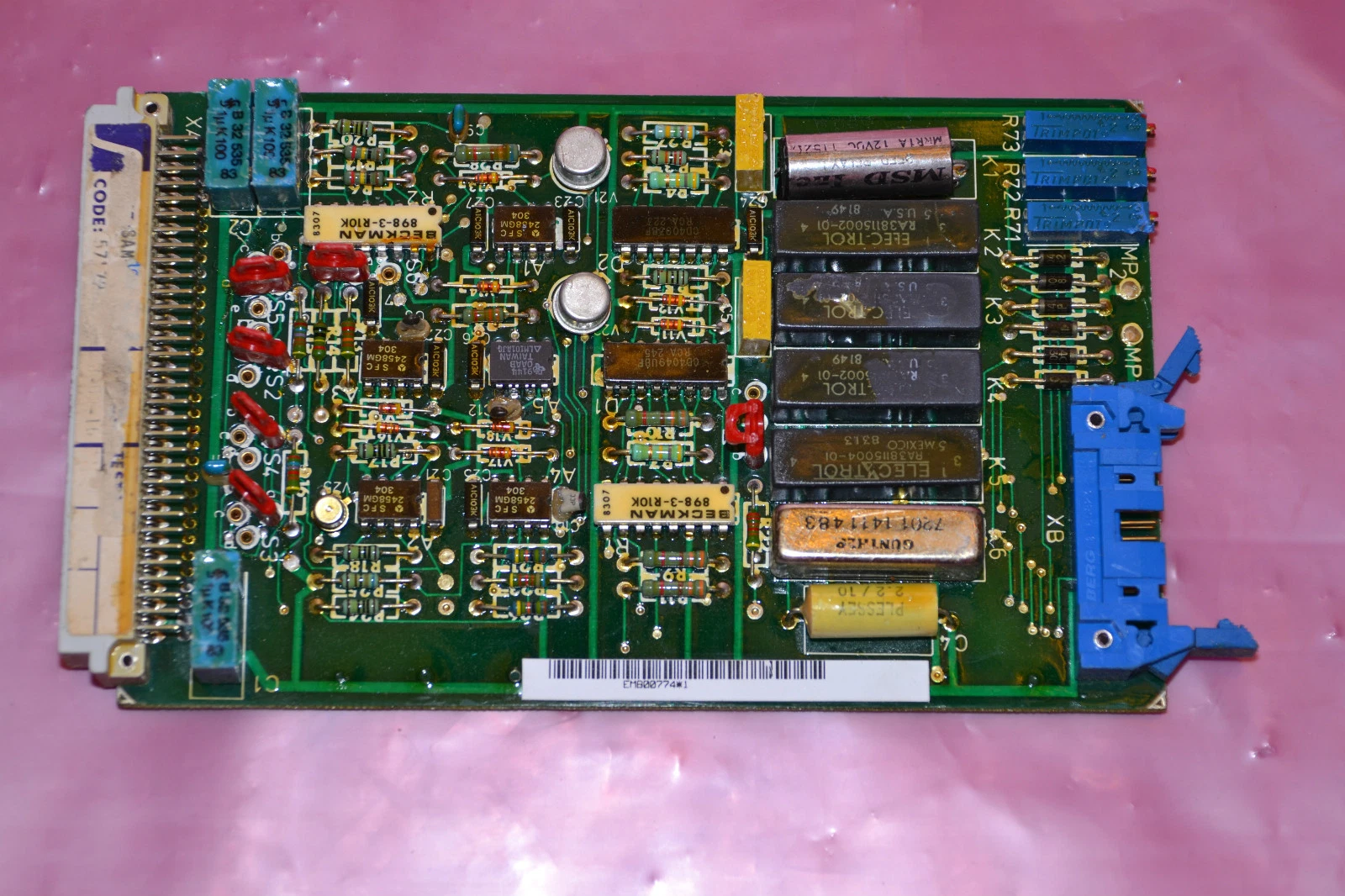 Used STROMBERG 5760560-51 5760560 5I 51 57172509KE SAMC 7 REL CIRCUIT BOARD CARD