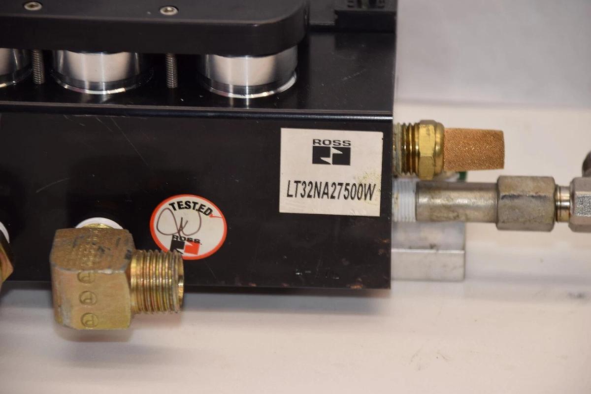 Used ROSS LT32NA27500W Leak Test Manifold With 1500-B9-8003 24Vdc Solenoid Valve