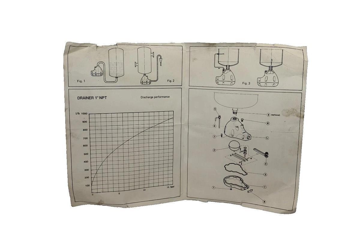 Hiross Automatic Drainer Drain Trap SAC-100 SAC100 1" (New)