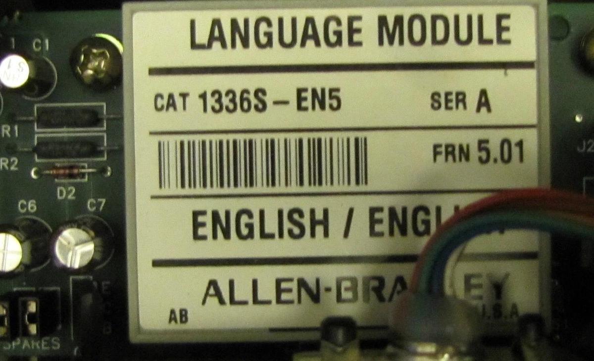 Used Allen Bradley AC Drive 1336S-BRF10-AA-EN5-HAP-L5 SER.E 1336SBRF0AAEN5HAPL5