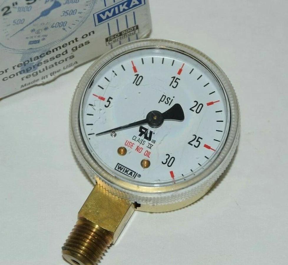 (NEW) WIKA 111.11 2" 30psi 1/4" NPT Pressure Gauge