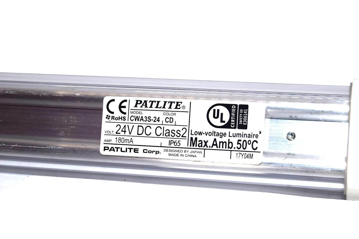Used Patlite CWA3S-24 , CWA3S-24-CD 24Vdc Light Bar LED