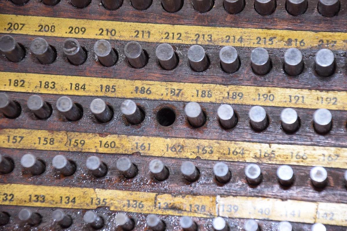 Used MEYER GAGE COMPANY .001-.226 00405A Pin Gauge Set *Missing some, read, see pics*