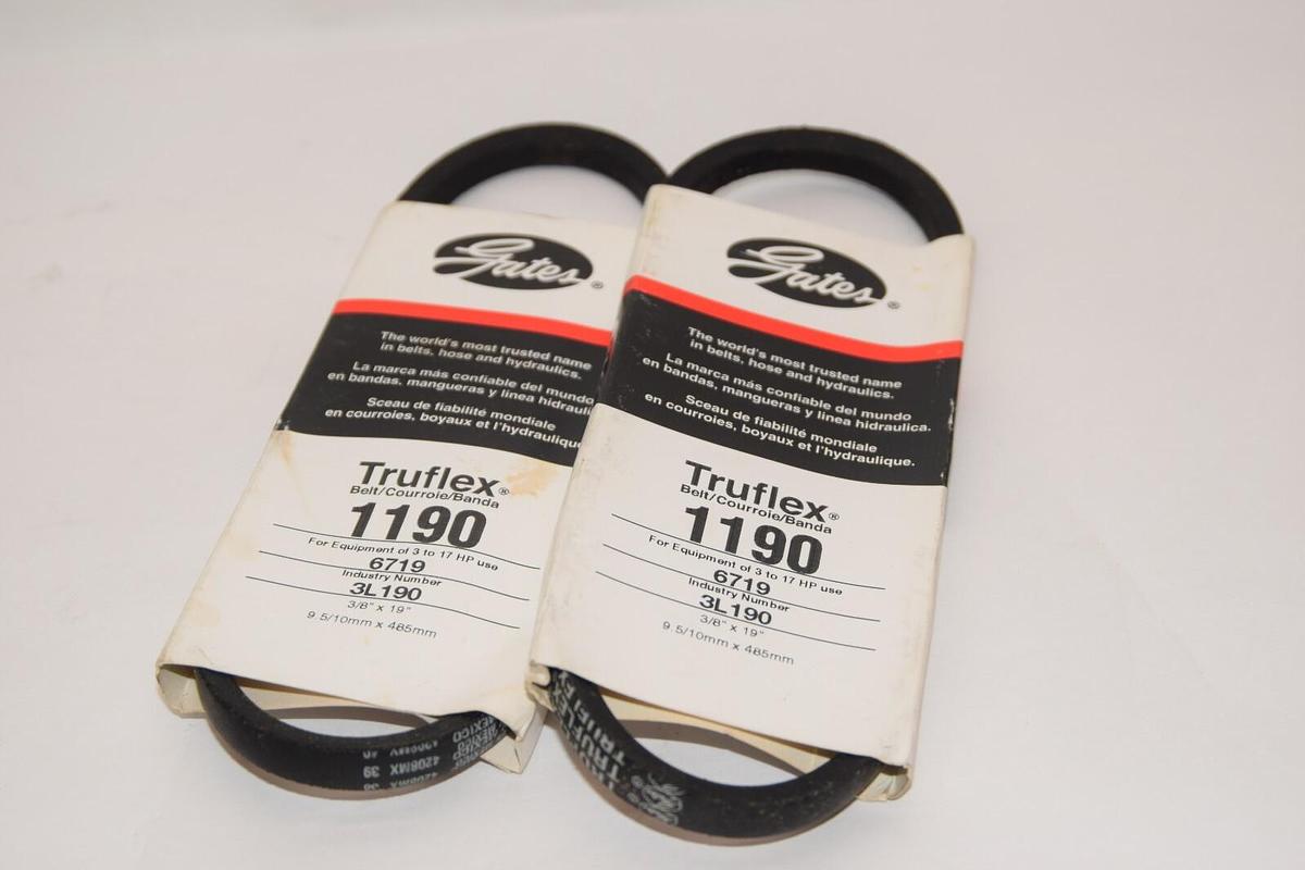 (NEW - Lot of 2) GATES 1190 3L190 3/8" x 19" Truflex V-Belt