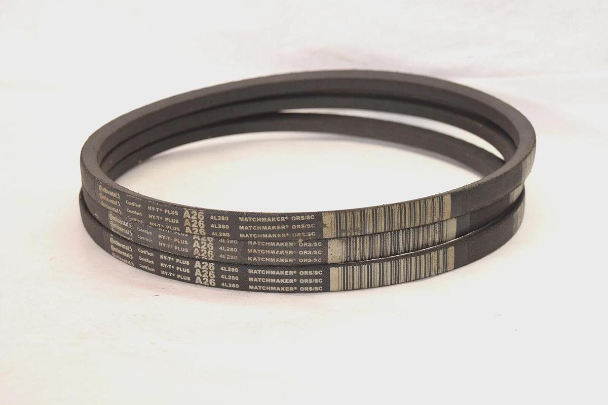 Used (lot of 3) Continental A26 V-belt 21042018 Matchmaker ORS/SC
