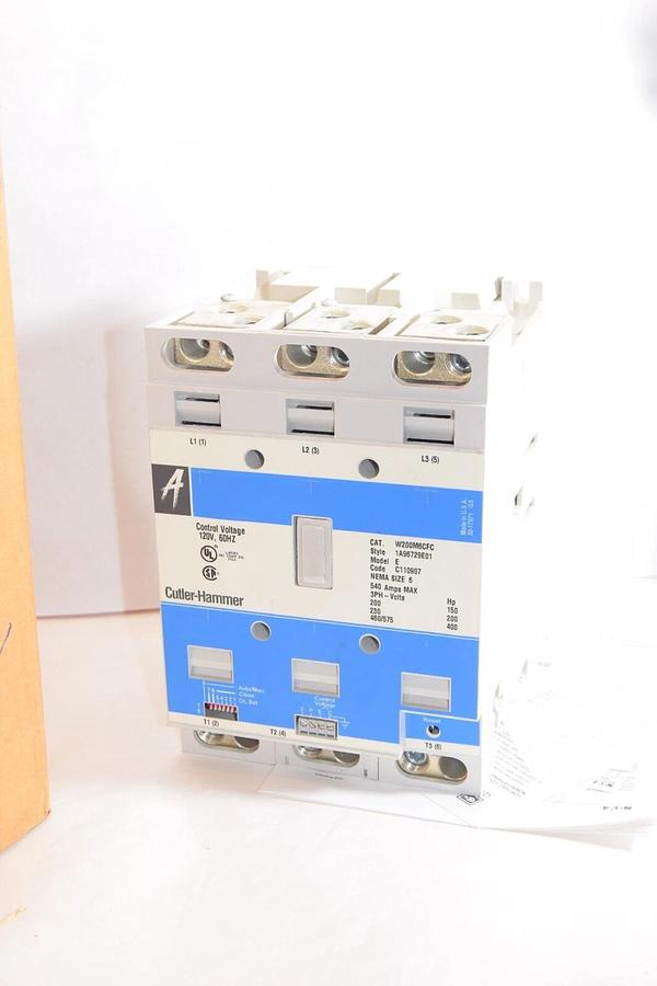 Cutler Hammer W200M6CFC,  Advantage Starter Size 6, 400HP, 540A, W+200M6CFC, New