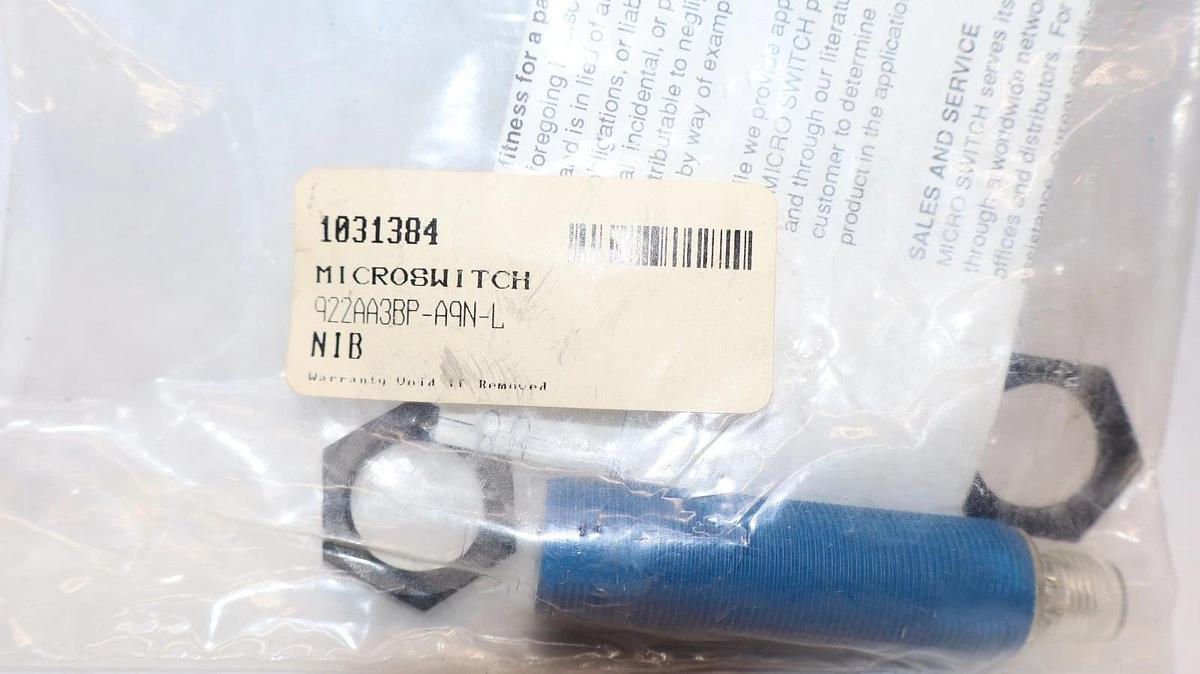 Microswitch 922AA3BP-A9N-L Proximity Switch (New)