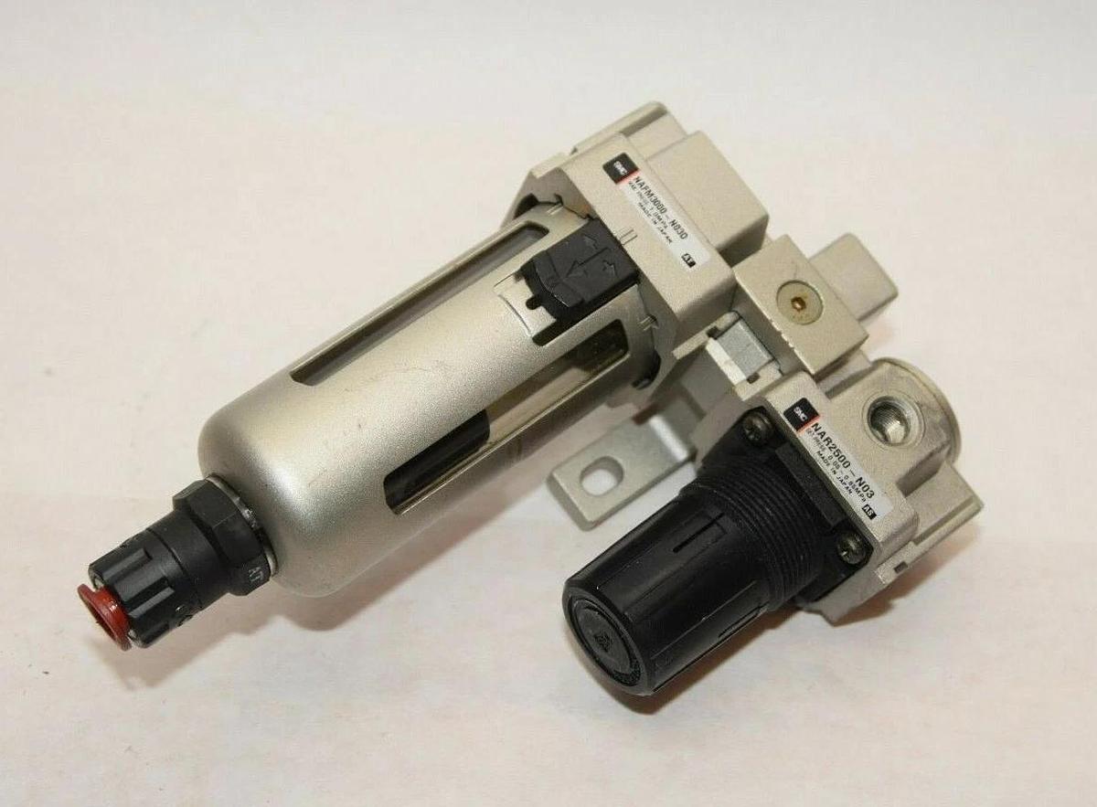 SMC NAFM3000-N03D Filter housing With NAR2500-N03 Pneumatic regulater