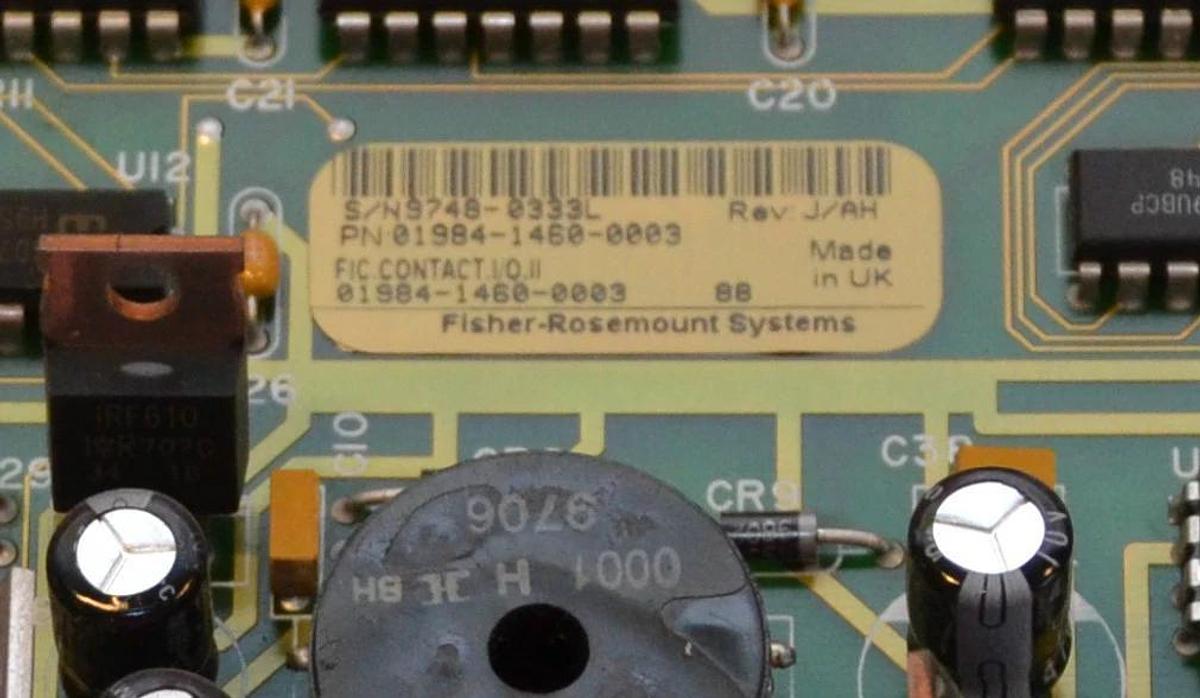 Used FISHER ROSEMOUNT POWER SUPPLY BOARD CARD PWA 01984-1460-0003 REV. J/AH