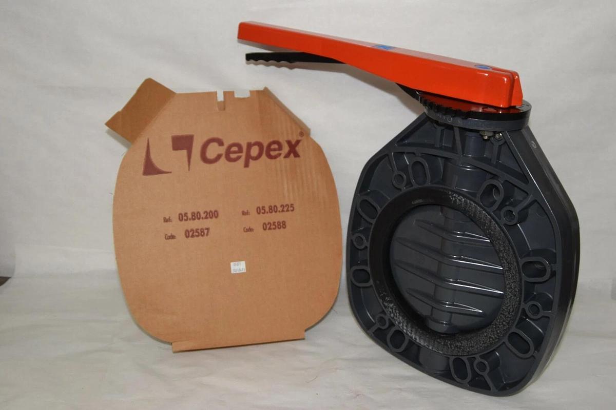 (NEW) CEPEX Hayward 02587 CPX02587 05.80.225 8" Butterfly Valve Lever Operated