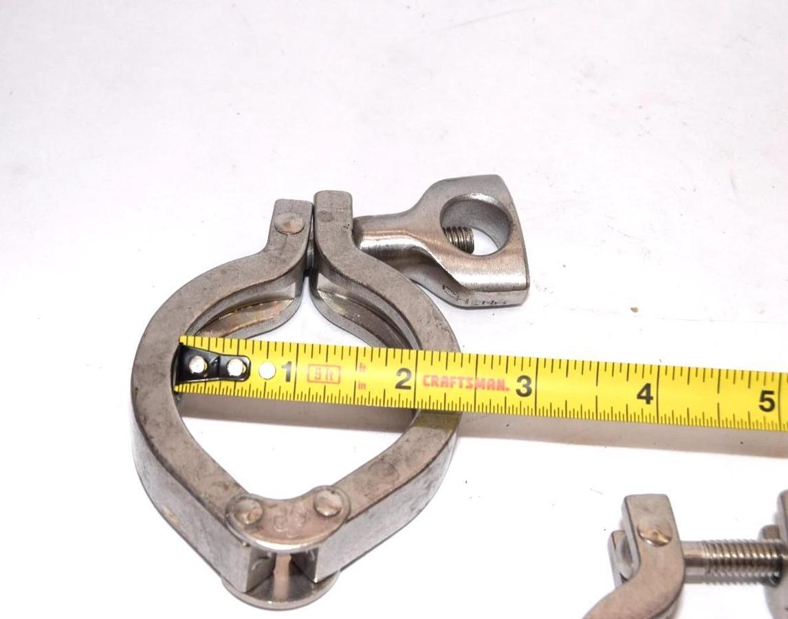 Tri-Clover 2-1/2" 304 Stainless Steel Sanitary Clamp (New - Lot of 4)