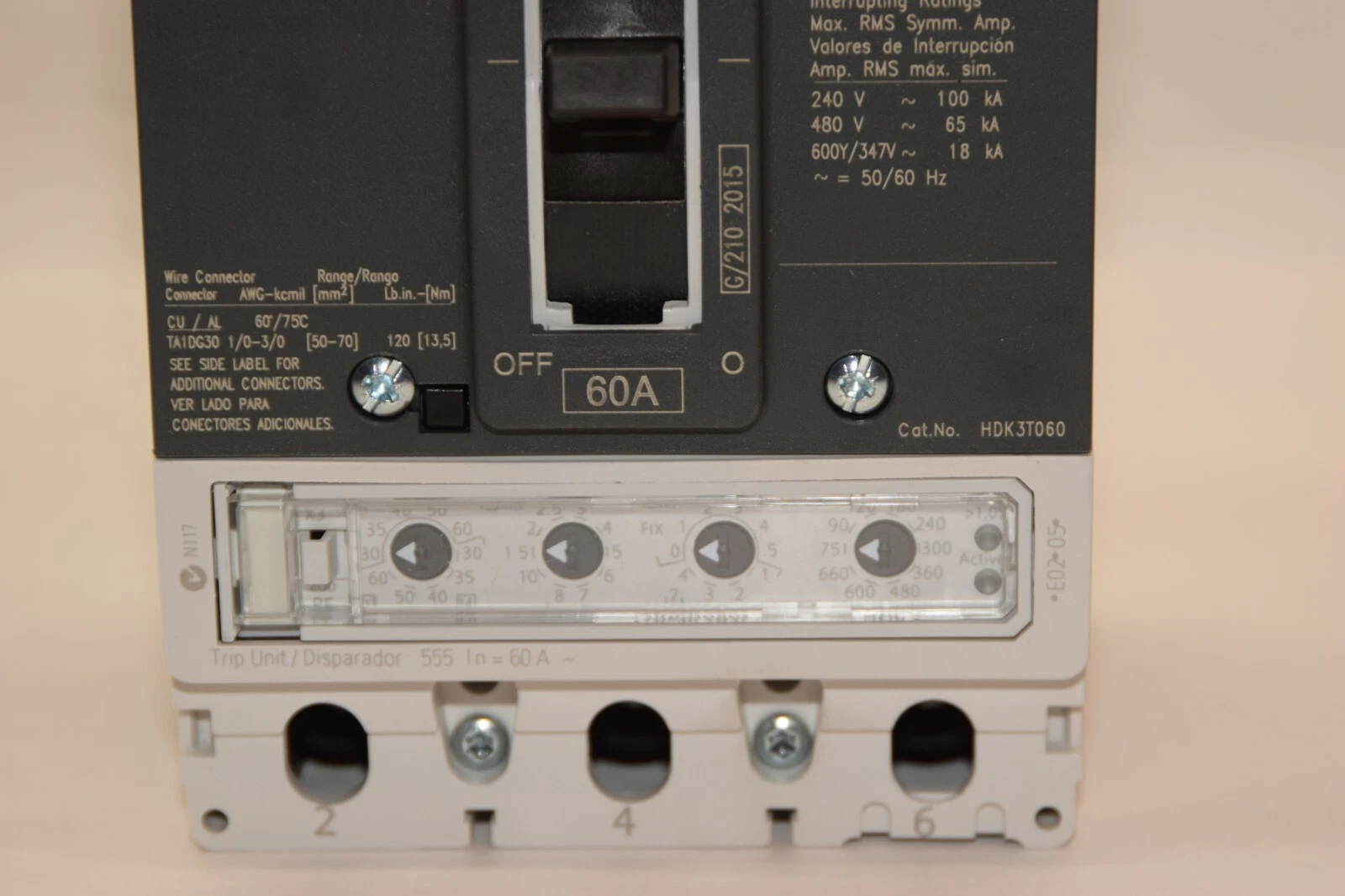SIEMENS 3VL2506-2PE33-0AA0 Breaker 60A 60 Amp 3P HDK3T060F HDGB 60 A (NEW)