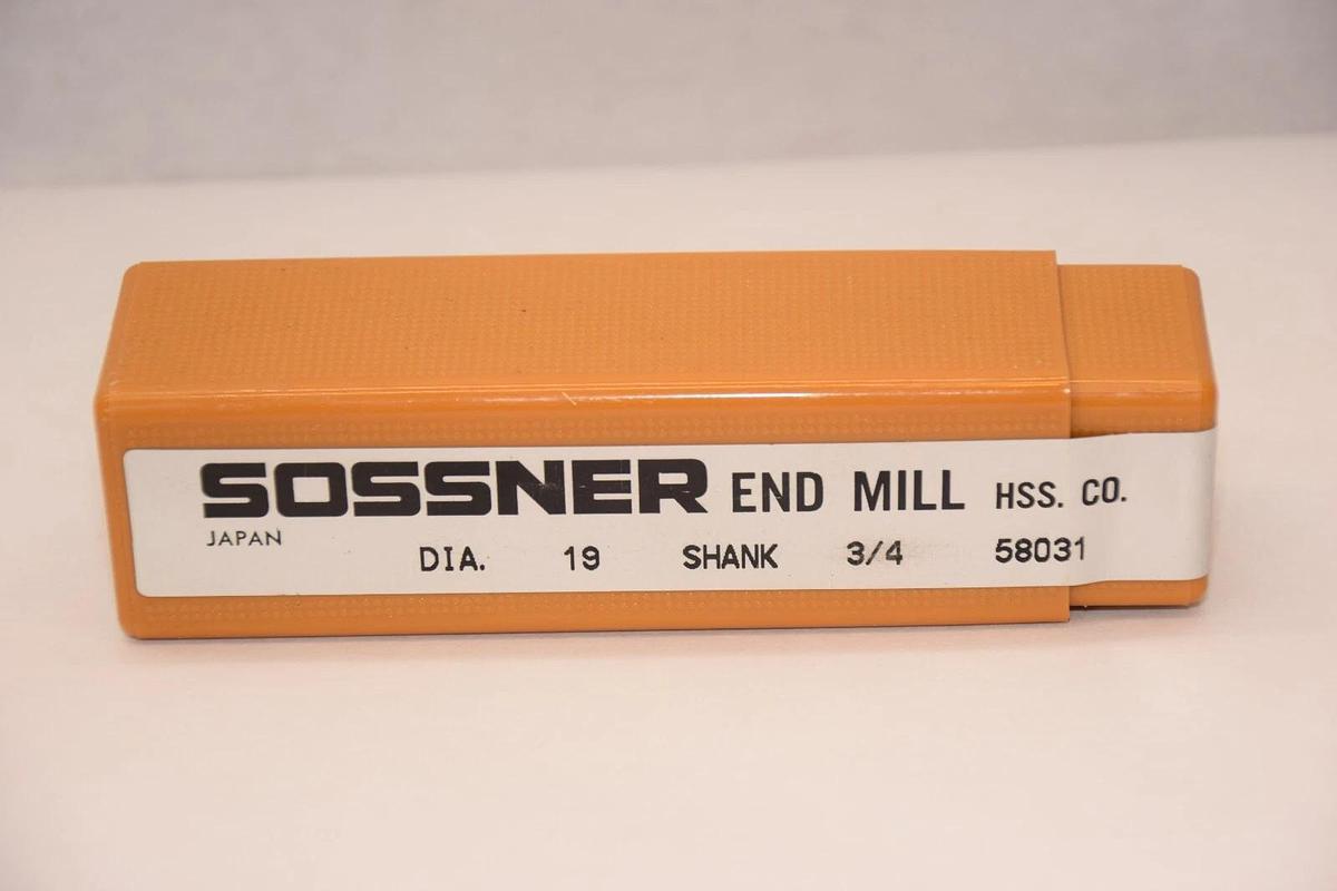 (NEW) SOSSNER 58031 HSS-CO 3/4" Shank End Mill